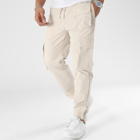 Frilivin - Pantalones Cargo Beige