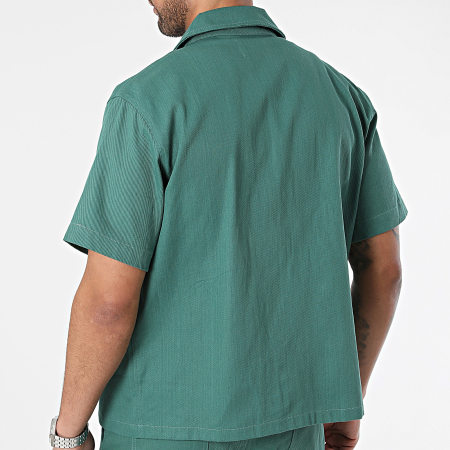 Frilivin - Conjunto de camiseta de manga corta y pantalón corto de jogging Verde