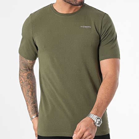 G-Star - Slim Base Camiseta D19070-C723 Verde caqui