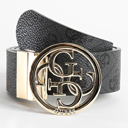 Guess - Cinturón reversible para mujer BW7866 Negro Gris Carbón