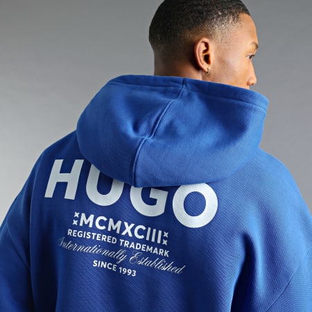 Hugo Blue - Felpa con cappuccio Nazardo 50510724 Blu reale