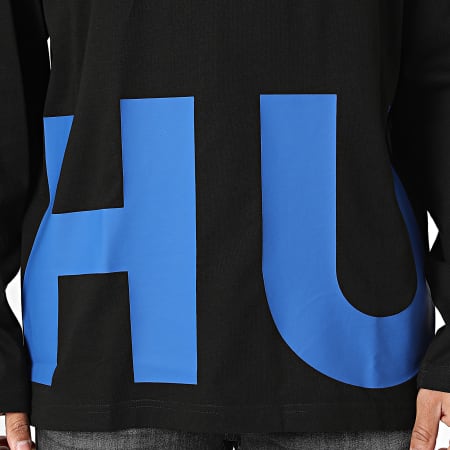 Hugo Blue - Tee Shirt Manches Longues Nallison 50509775 Noir