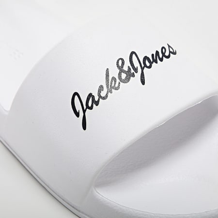 Jack And Jones - Claquettes Jerry Moulded Logo Slider Blanc