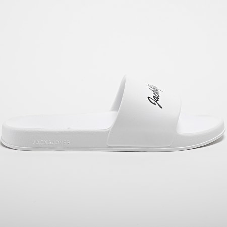 Jack And Jones - Claquettes Jerry Moulded Logo Slider Blanc