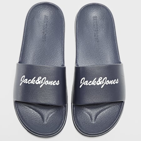 Jack And Jones - Claquettes Jerry Moulded Logo Slider Bleu Marine