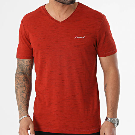 Kaporal - Camiseta cuello pico Neter Rojo jaspeado