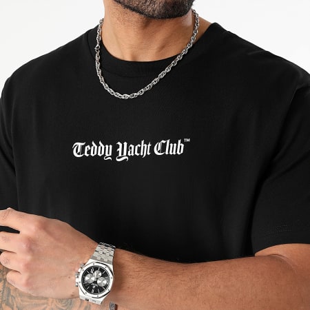 Teddy Yacht Club - Oversize Camiseta Large Acid Dripping Negro