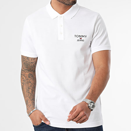 Tommy Jeans - Polo Manches Courtes Slim Corp 8927 Blanc