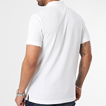 Tommy Jeans - Polo Manches Courtes Slim Corp 8927 Blanc