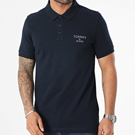 Tommy Jeans - Polo Manches Courtes Slim Corp 8927 Bleu Marine
