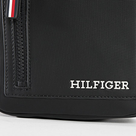 Tommy Hilfiger - Mini bolsa de reportero de piqué 1794 Negro