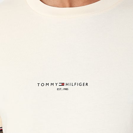 Tommy Hilfiger - Maglietta con logo Slim con punta 2584 Beige