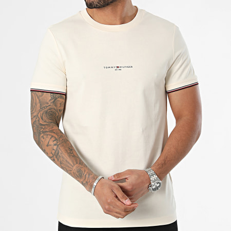 Tommy Hilfiger - Slim Logo Tipped Camiseta 2584 Beige