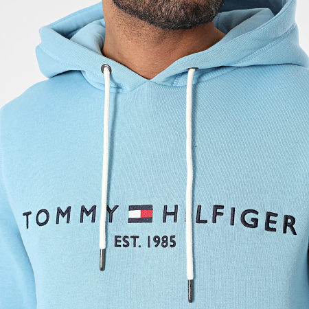 Tommy Hilfiger - Sweat Capuche Tommy Logo 1599 Bleu
