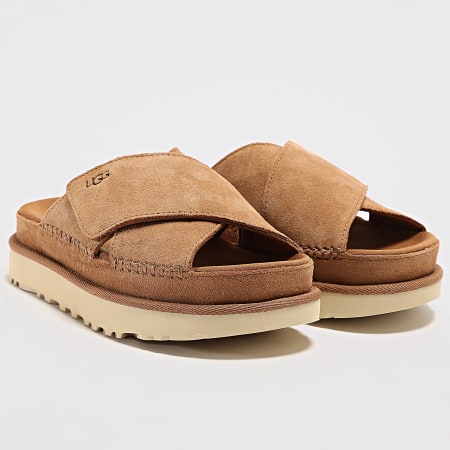 UGG - SandalenDames Goldenstar Cross Slide 1137910 Camel