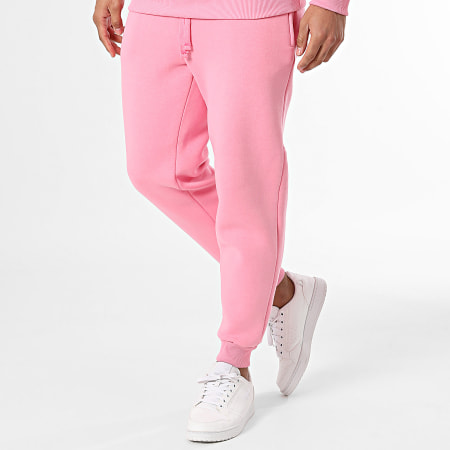 Black Industry - Set di pantaloni da jogging e felpa con cappuccio rosa