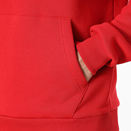 Black Industry - Set di pantaloni da jogging e felpa rossa con cappuccio