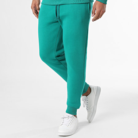 Black Industry - Set di pantaloni da jogging e felpa con cappuccio verde