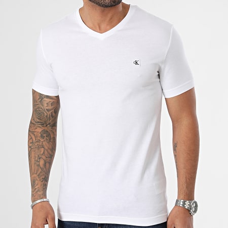 Calvin Klein - Camiseta cuello pico J30J325212 Blanco