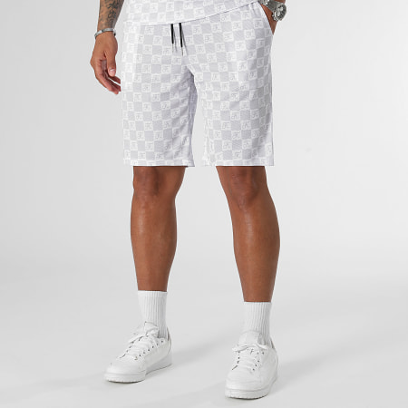 Final Club - Damier Conjunto de camiseta de béisbol y pantalón corto de jogging 0047 Blanco