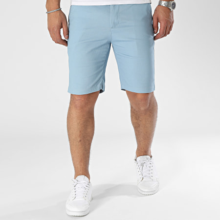 Frilivin - Pantalones cortos chinos azul claro
