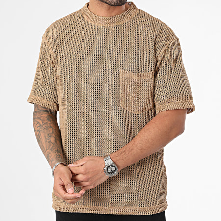 Frilivin - Beige Pocket Tee-shirt