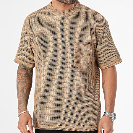 Frilivin - Beige Pocket Tee-shirt