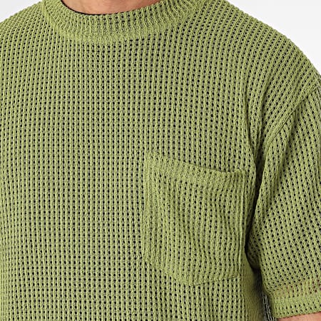 Frilivin - Camiseta de bolsillo verde