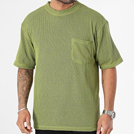 Frilivin - Camiseta de bolsillo verde