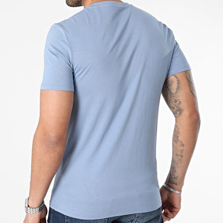 Guess - T-shirt con scollo a V M2YI37-I3Z14 Blu chiaro