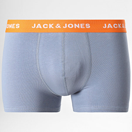 Jack And Jones - Confezione da 7 boxer Damian Arancione Verde Khaki Turchese Grigio Blu Navy Viola Beige