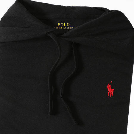 Polo Ralph Lauren - Tee Shirt Manica lunga con cappuccio Original Player Nero