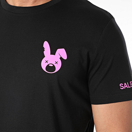 Sale Môme Paris - Heritage Edition Camiseta Conejo Negro Rosa Fluo