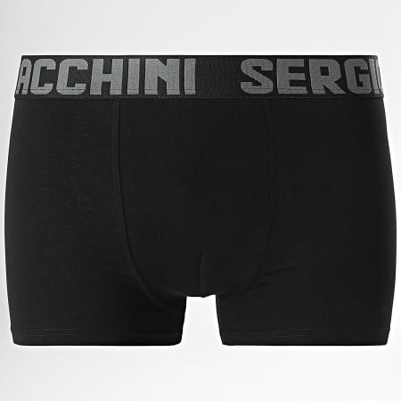 Sergio Tacchini - Juego de 4 Boxers 92891730 Negro Gris Azul Marino