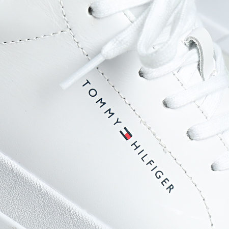 Tommy Hilfiger - Sneakers Court Leather 4971 Bianco Verde Olimpico
