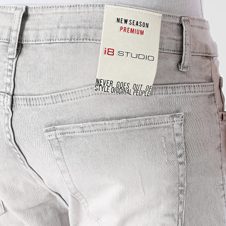 Classic Series - Jeans slim beige screziato