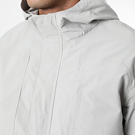 Frilivin - Set giacca con zip e pantaloni cargo grigio con cappuccio