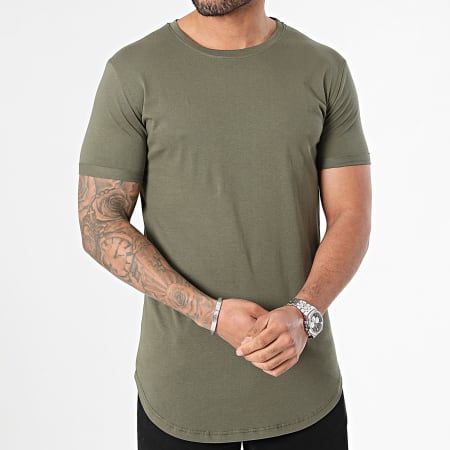 Frilivin - Camiseta oversize verde caqui