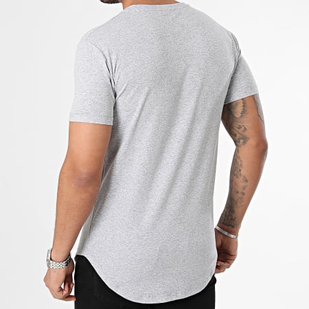Frilivin - Camiseta oversize gris jaspeado