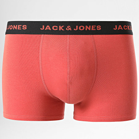 Jack And Jones - Lot De 10 Boxers David Solid Bleu Rouge Orange Jaune Vert Rose Violet Gris