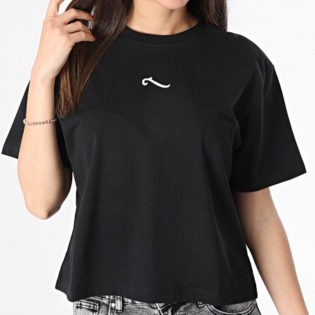 La Piraterie - Crop Top de mujer 9147 Negro