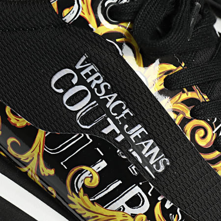 Versace Jeans Couture - Fondo Spyke Sneakers 76YA3SE1-ZS658 Negro Amarillo Renacimiento