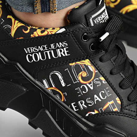 Versace Jeans Couture - Fondo Speedtrack Sneakers 76YA3SC2-ZPA52 Negro Amarillo