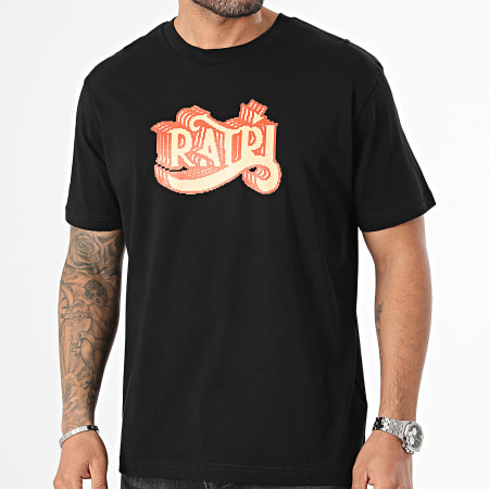 La Piraterie - Tee Shirt Oversize Ratpix Noir Beige Orange