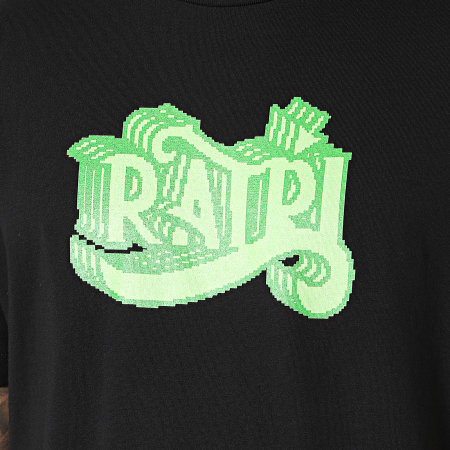 La Piraterie - Camiseta oversize Ratpix Negro Verde