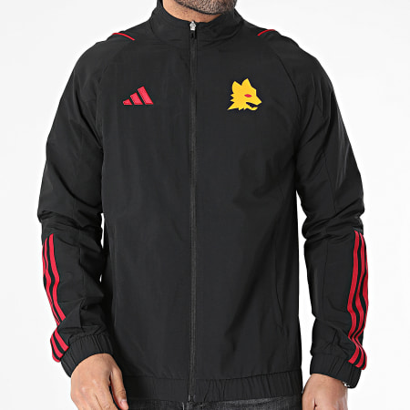 Adidas Sportswear - AS Roma IR0281 Giacca con zip a righe nere