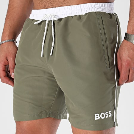 BOSS - Pantalones cortos de natación Starfish 50515191 Caqui Verde