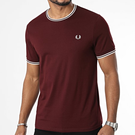 Fred Perry - Maglietta Twin Tipped M1588 Bordeaux