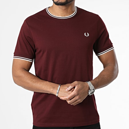 Fred Perry - Tee Shirt Twin Tipped M1588 Bordeaux