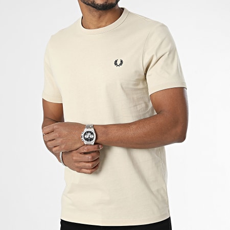Fred Perry - Tee Shirt Ringer M3519 Beige Clair